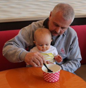 Izzy first ice cream