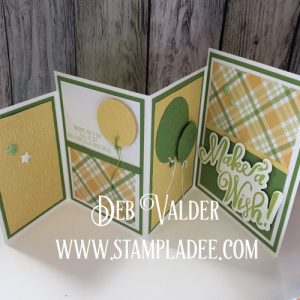 Fun Stampers Journey Four Fold Panel Card with Deb Valder using Storybook Occasions Stamp Set