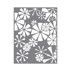 Pinwheel Rosettes Stencil from Fun Stampers Journey and Deb Valder