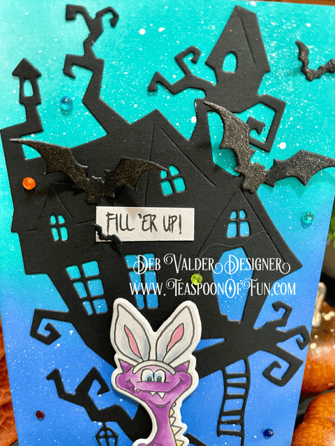 Monster Mashup In A Spooky Treehouse. All products can be purchased in our Teaspoon Of Fun Paper Crafting Shop at www.TeaspoonOfFun.com/SHOP