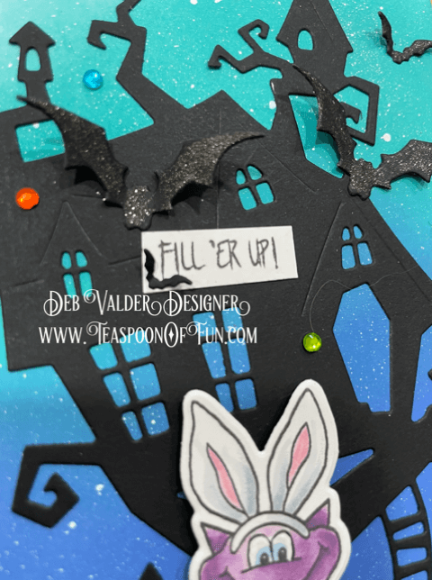 Monster Mashup In A Spooky Treehouse. All products can be purchased in our Teaspoon Of Fun Paper Crafting Shop at www.TeaspoonOfFun.com/SHOP