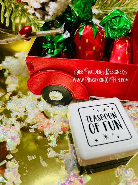 Vintage Truck for the Holidays. All products can be purchased in our Teaspoon Of Fun Paper Crafting Shop at www.TeaspoonOfFun.com/SHOP.