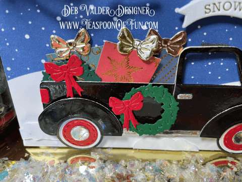 Vintage Truck for the Holidays. All products can be purchased in our Teaspoon Of Fun Paper Crafting Shop at www.TeaspoonOfFun.com/SHOP.