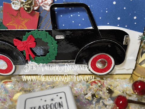 Vintage Truck for the Holidays. All products can be purchased in our Teaspoon Of Fun Paper Crafting Shop at www.TeaspoonOfFun.com/SHOP.