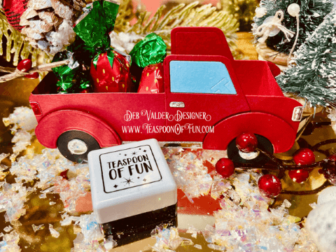 Vintage Truck for the Holidays. All products can be purchased in our Teaspoon Of Fun Paper Crafting Shop at www.TeaspoonOfFun.com/SHOP.
