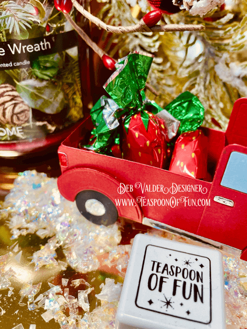 Vintage Truck for the Holidays. All products can be purchased in our Teaspoon Of Fun Paper Crafting Shop at www.TeaspoonOfFun.com/SHOP.