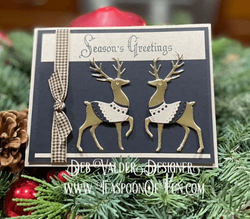 Vintage Nordic Regal Deer. All products can be purchased in our Teaspoon Of Fun Paper Crafting Shop at www.TeaspoonOfFun.com/SHOP.