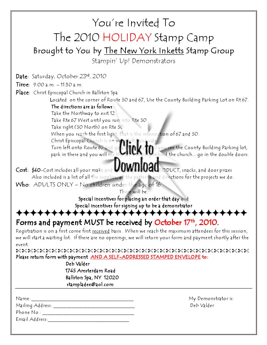 Stamp Camp and more…