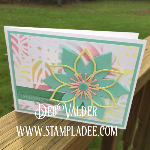 Star Burst Bloom meets Nature Collage Stencil with Deb Valder
