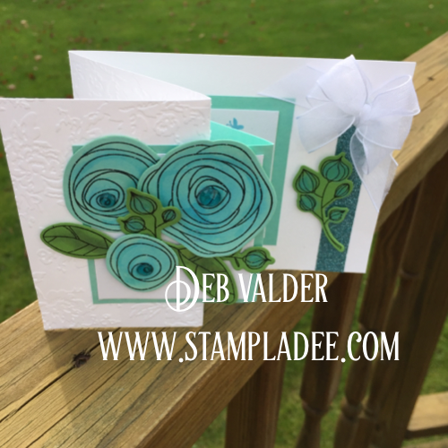 Z Fold Panel Card using Flower Swirls Bundle with Deb Valder