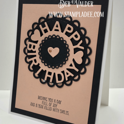 10 minute card Happy Birthday with Deb Valder