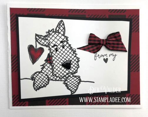 cute Scottie dog can be used for Valentine's Day