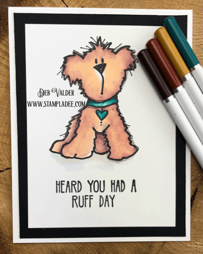 cute dog having a ruff day can be used for Valentine's Day