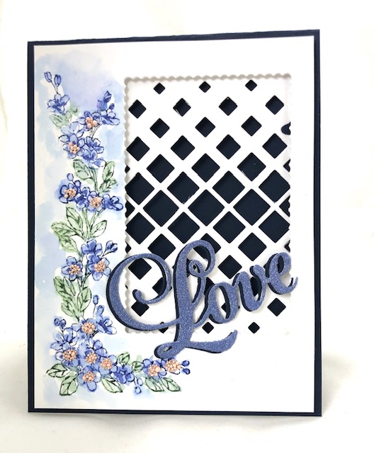 Using Blossom Border stamp set to learn to color.