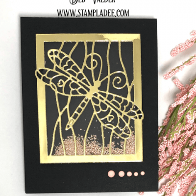 Dragonfly Sand Dunes Shaker Card with Deb Valder