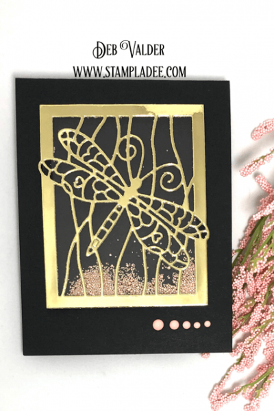 Dragonfly Sand Dunes Shaker Card