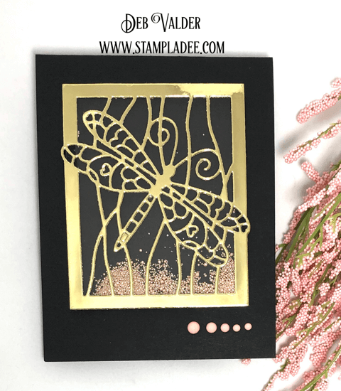 Dragonfly Sand Dunes Shaker Card
