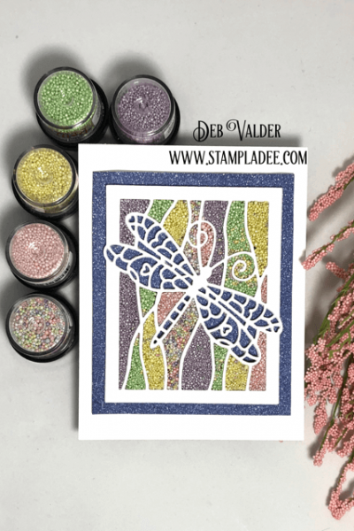 Mosaic Dragonfly Frame filled with Prills