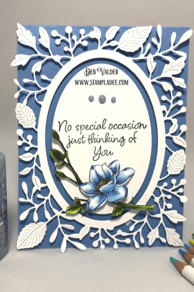 Just thinking of you with Adriana oval frame and Sympathy So Deeply Sorry.