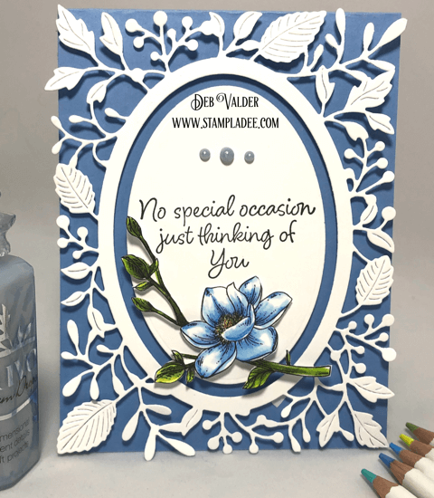 Just thinking of you with Adriana oval frame and Sympathy So Deeply Sorry.