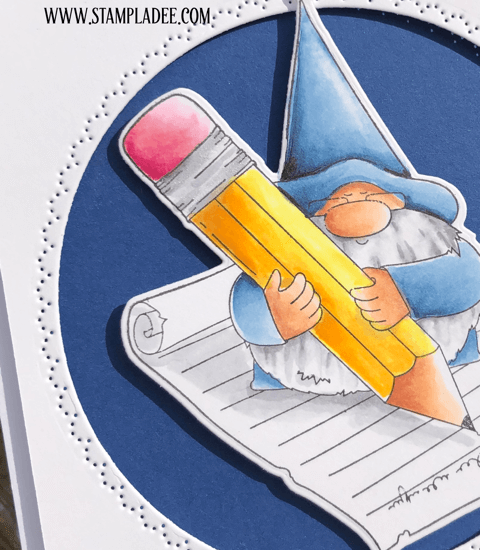 Dear Friend, I miss you Gnome with Pencil