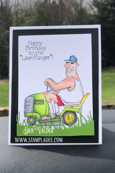 Hysterical Masculine Birthday Card is all about the Lawn Ranger!