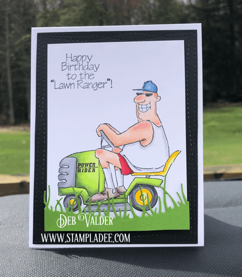 Hysterical Masculine Birthday Card is all about the Lawn Ranger!