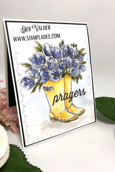 Learn to watercolor with markers, boots and tulips