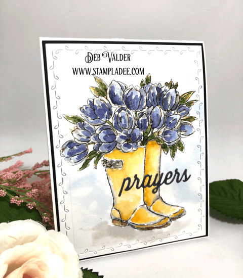 Learn to watercolor with markers, boots and tulips