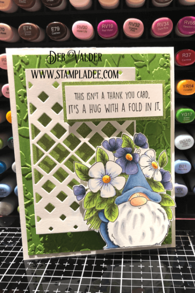 It's a hug with a fold in it using Flowery Gnomes