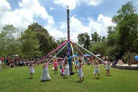 Traditional May Pole celebrating May Day!