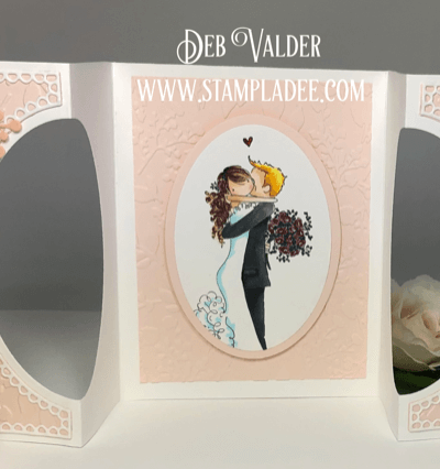 This new die suite created theCenter cut accordion fold card