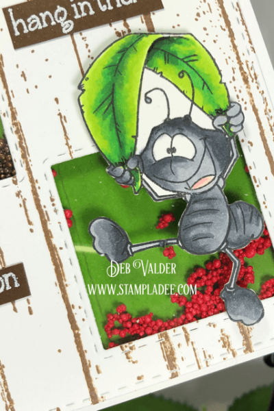 Ant-i-stress with this cute ants attending a picnic card!