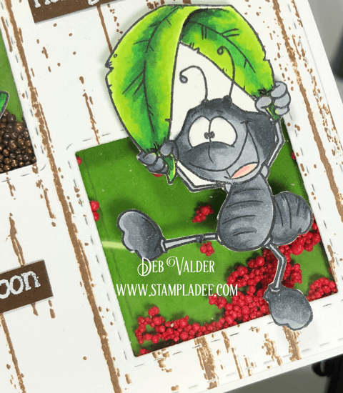 Ant-i-stress with this cute ants attending a picnic card!