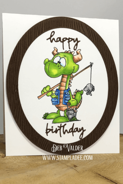 Fish fear me in this stamp set called Fishing Dragons, Happy Birthday!