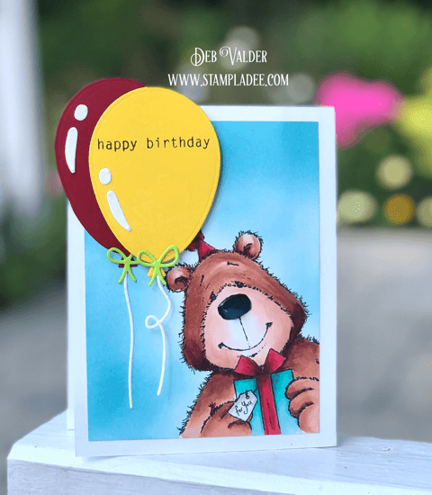 Balloon Bear Cuteness is all about Furry Smiles and balloons.