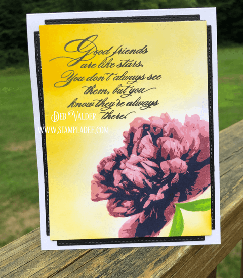 This is WOW Grand Peony card is a multi-level stamp set that is so realistic in our Teaspoon of Fun Shoppe.