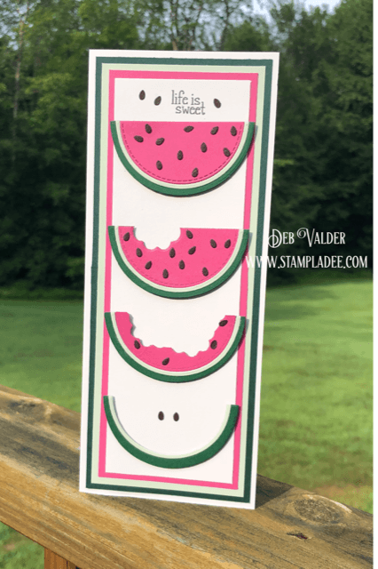 Simply Simple Watermelon Card. All products can be found in our Teaspoon of Fun Shoppe at www.TeaspoonOfFun.com/SHOP