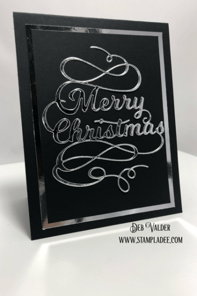 An Easy Elegant Christmas Card Idea, all products can be found in the Teaspoon of Fun Shoppe