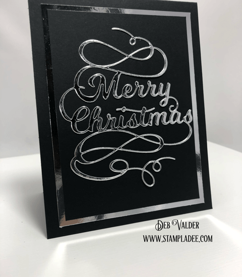 An Easy Elegant Christmas Card Idea, all products can be found in the Teaspoon of Fun Shoppe