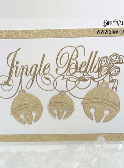 Jingle Bells stamp and die can be found in the Teaspoon of Fun Shoppe.