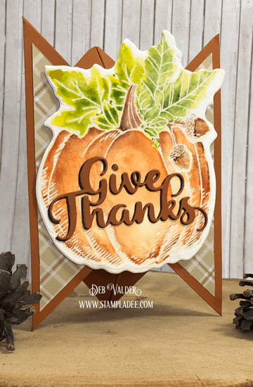 Tri-Fold Pumpkin Card with video. All products can be found in our Teaspoon of Fun Shop at www.TeaspoonOfFun.com/SHOP