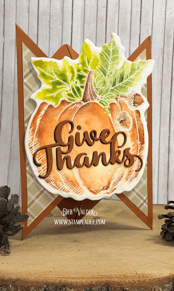 Tri-Fold Pumpkin Card with video. All products can be found in our Teaspoon of Fun Shop at www.TeaspoonOfFun.com/SHOP