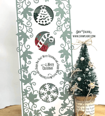 Slimline Christmas Circle Cutouts that Shake with Deb Valder