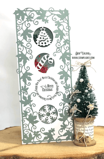 Slimline Christmas Circle Cutouts that Shake. All products can be found in our Teaspoon of Fun Shoppe.