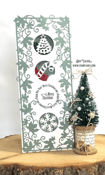 Slimline Christmas Circle Cutouts that Shake. All products can be found in our Teaspoon of Fun Shoppe.