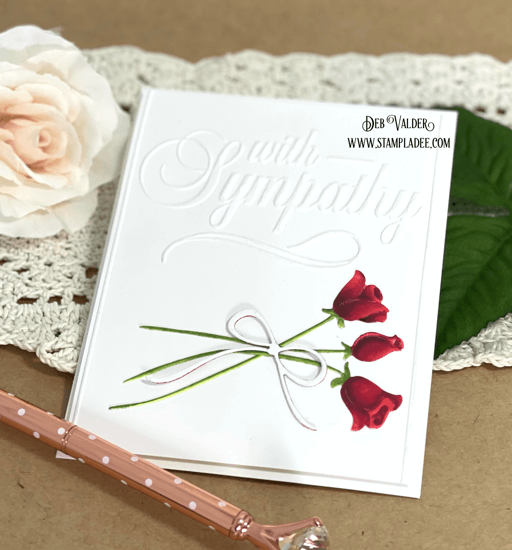 With Sympathy is an amazing new embossing folder found in our Teaspoon of Fun Shoppe.