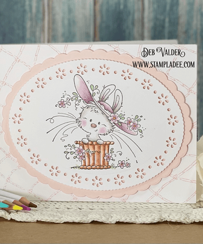 Happy Easter Bonnet. Bonnie Bunny and Spring Ovals Die is great for Easter or Mother's Day