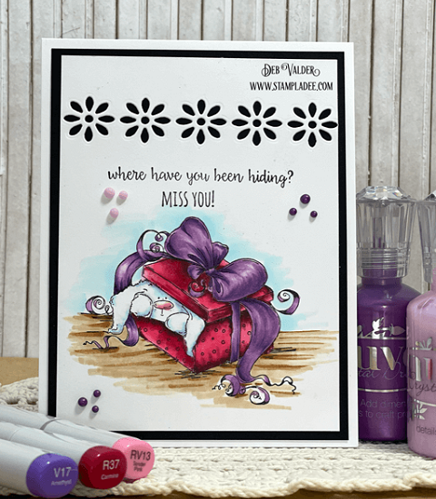 Miss You Peekaboo Bunny Stuffie. All products can be found in our Teaspoon of Fun Shoppe.