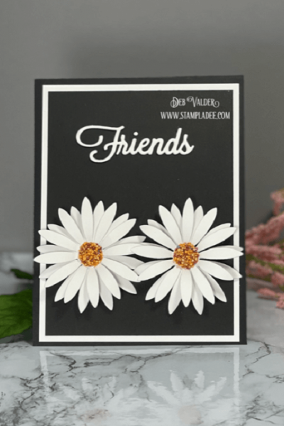 Clean & Simple, Black & White, Elegant - this card has it all. All products can be found in our Teaspoon of Fun Shoppe.